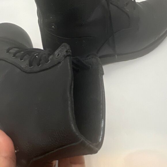 Diesel Black Leather Combat Boots Men’s US 40 Lace-Up Round Toe Ankle main image 9